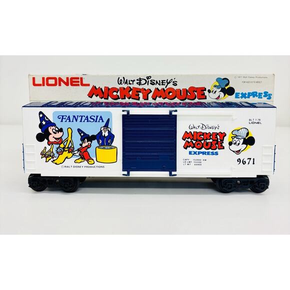 Lionel Fantasia Hi-Cube Box Car Walt Disney's Mickey Mouse Express 6-9671 NOS - Picture 1 of 10